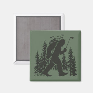 Imã Grande Pé Golfista Árvore Sasquatch Engraçado Joga