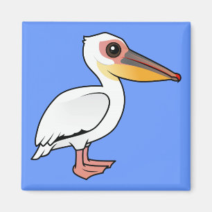 Imã Grande pelicano branco de Birdorable