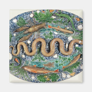 Imã Grande prato oval moldado em alivio