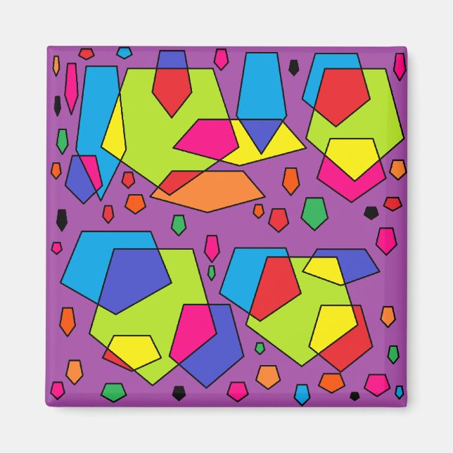 Imã grande roxo bloqueia arte (Frente)