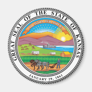 Imã Grande selo do estado de Kansas