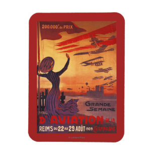 Ímã Grande semana da aviação - poster de ondulação