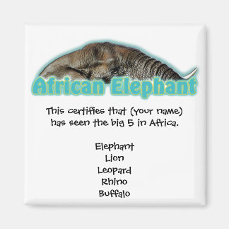 Imã Grandes 5 magnatas africanos do safari da vida sel