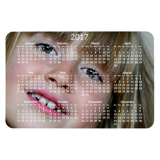 Ímã Grandes Calendários Personalizados 2017 — Magnet F (Horizontal)