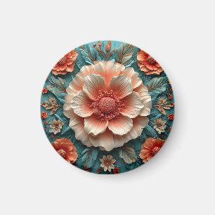 Imã Grandes Flores de Coral