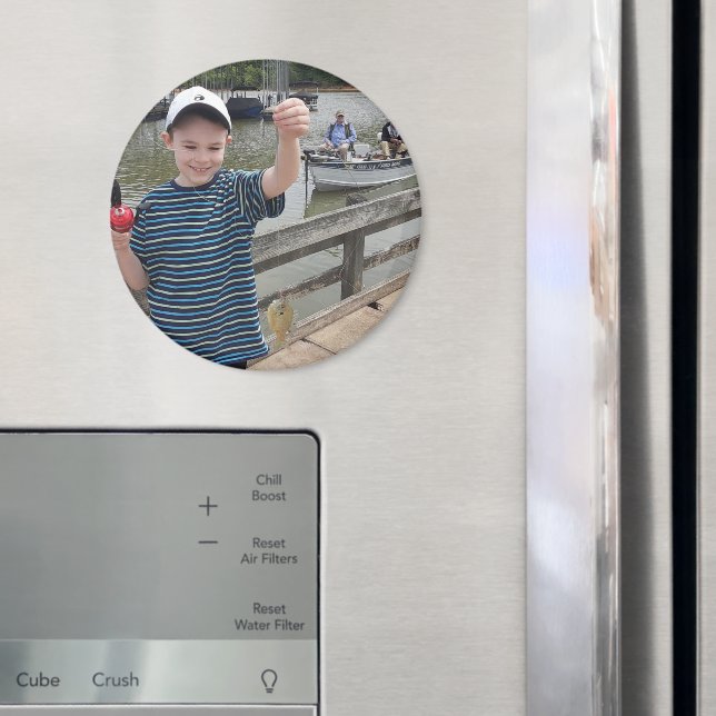 Imã Grandkids Photo Template My First Fish! (In Situ (Fridge))