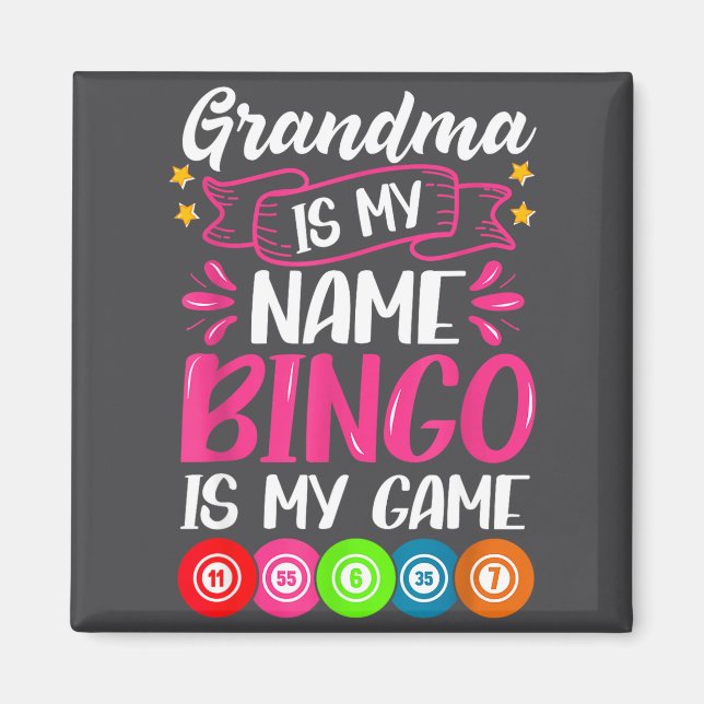Imã Grandma Bingo Player Funny Bingo Quote Design  (Frente)