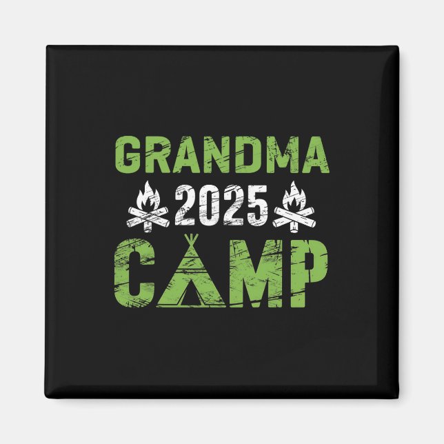 Imã Grandma Camp 2025 Family Vacation Summer Camping C (Frente)