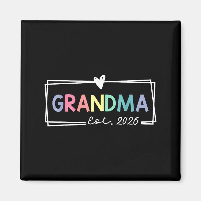 Imã Grandma Est 2026 Promoted To Grandma 2026 For Gran (Frente)