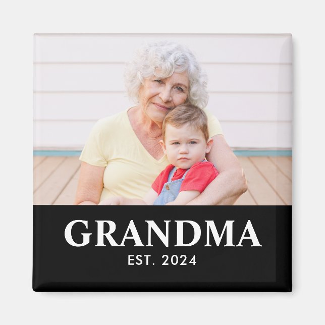 Imã Grandma Established Photo Grandparent's Day (Frente)