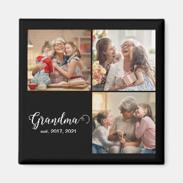 Imã Grandma Established Script Gift Photo