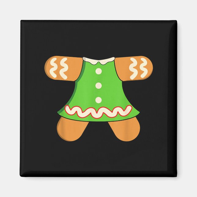 Imã Grandma Gingerbread Man Costume Matching Christmas (Frente)