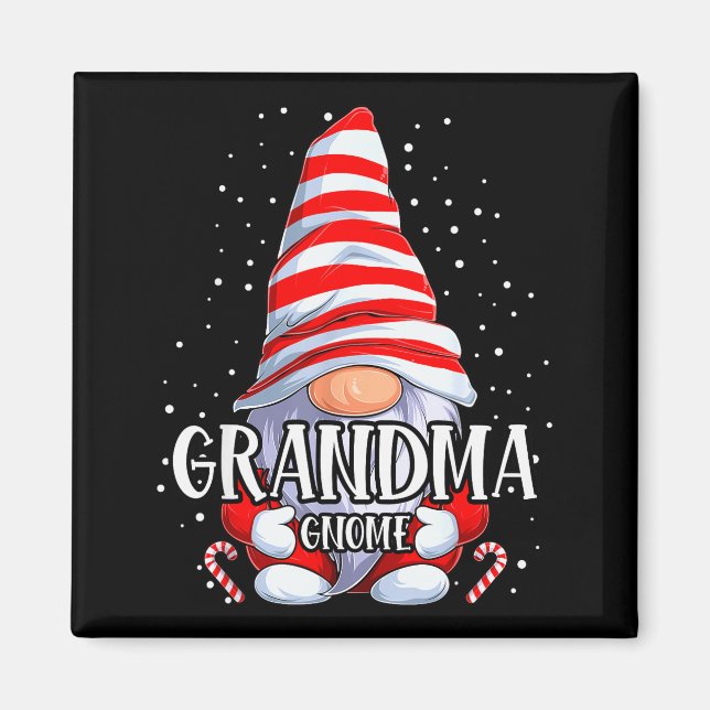 Imã Grandma Gnome Christmas Pajamas Matching Family Gr (Frente)