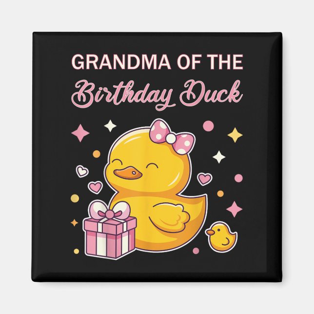 Imã Grandma Of The Birthday Duck Christmas Anime Party (Frente)