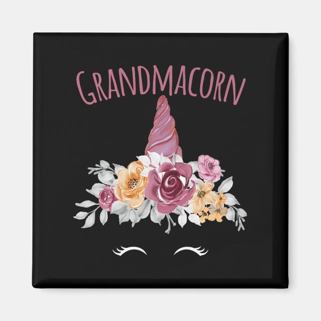 Imã Grandmacorn Unicorn Grandma Premium  (Frente)