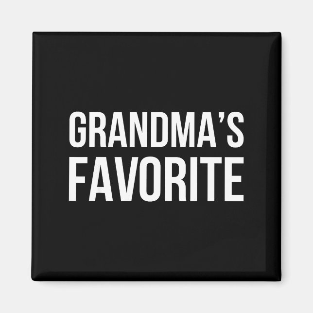 Imã Grandma's Favorite Family Baby Granhild Quote  (Frente)