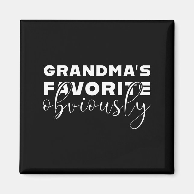 Imã Grandma's Favorite T, Grandson Or Granddaughter  (Frente)