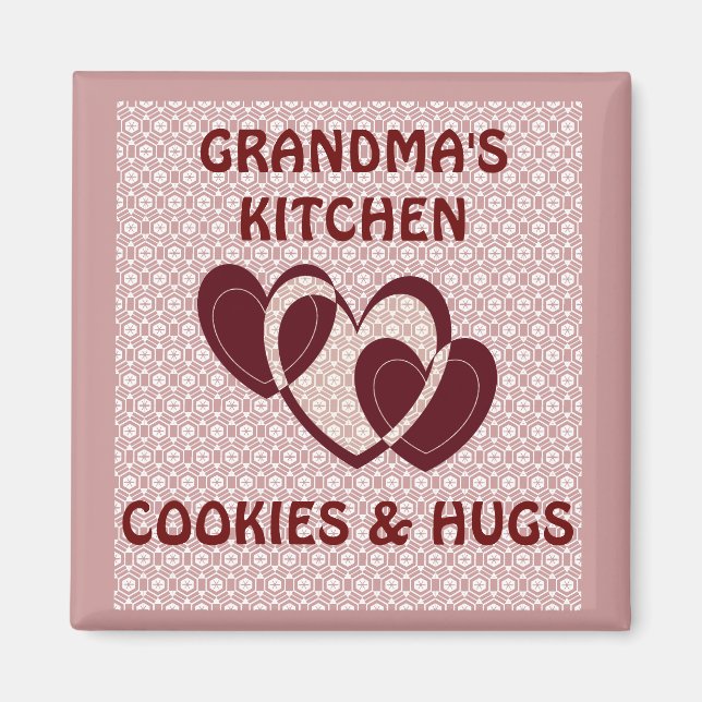 IMÃ GRANDMAS KITCHEN/COOKIES E HUGS MAGNET (Frente)