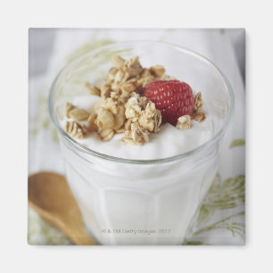 Imã Granola, aveia, brindada, fruta, baga, framboesa,