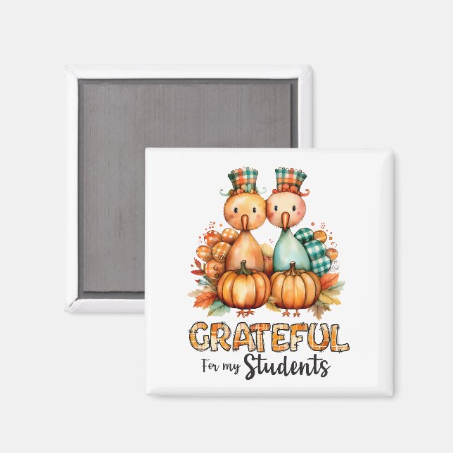 Imã Grateful for My Students – Turkeys & Pumpkins (Front/Back)