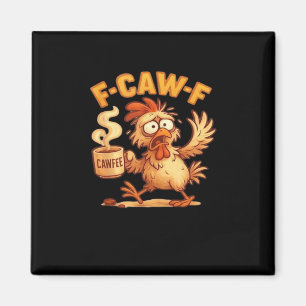 Imã Grático Clássico Retrô de Frango Divertido F Caw