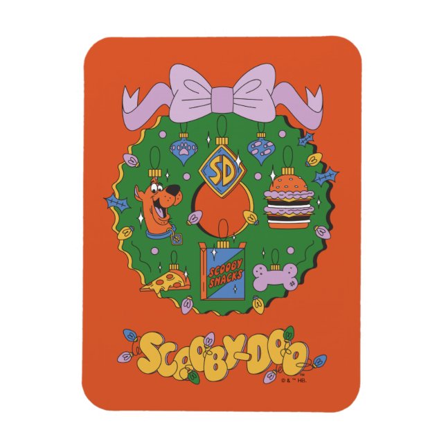 Ímã Grático de Coroa de Lanche de Feriado do Scooby-Do (Vertical)