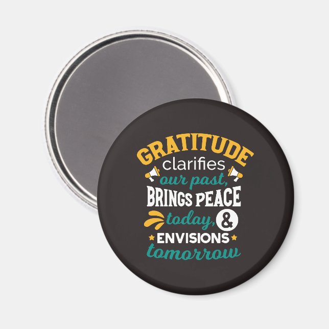 Imã Gratidão Traz Paz Hoje – Fé Positiva (Front/Back)