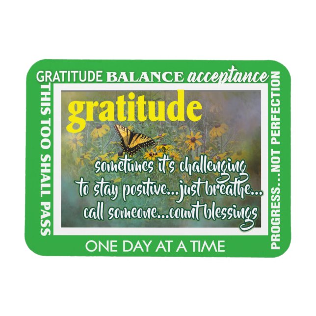 Ímã gratitude inspirational magnet (Horizontal)