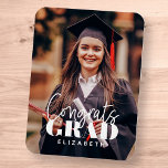 Ímã Gratos Formando Foto Personalizada de Script Simpl<br><div class="desc">Este design simples e moderno é composto por tipografia de serifa e adiciona uma foto personalizada.</div>