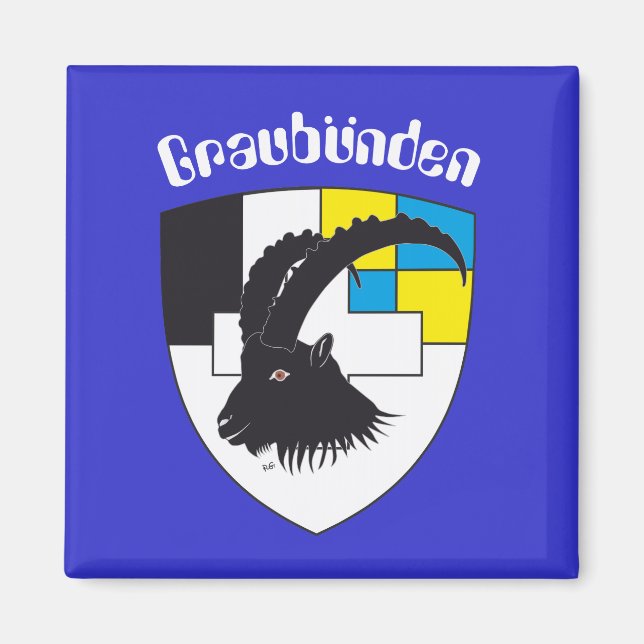 Imã Graubünden Schweiz Magnet (Frente)