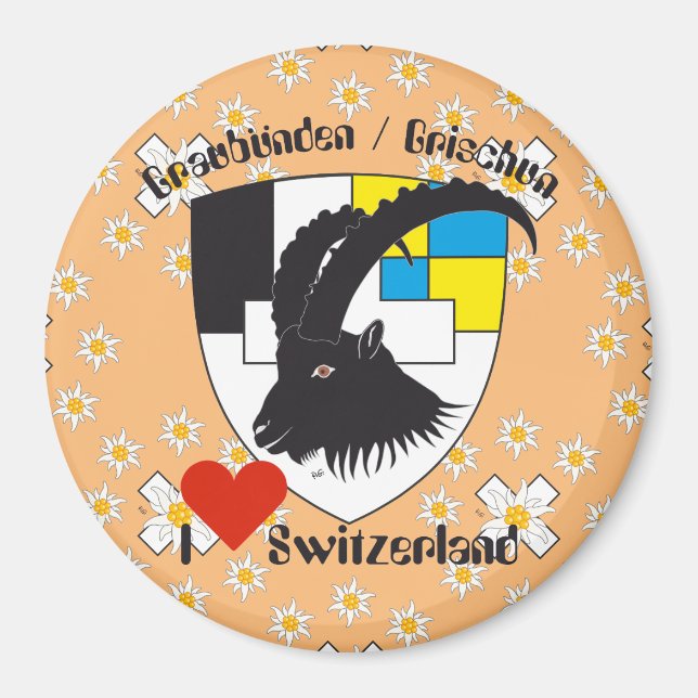 Imã Graubünden Schweiz Magnet (Frente)