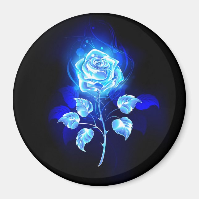Imã Gravação de Rosa Azul (Frente)