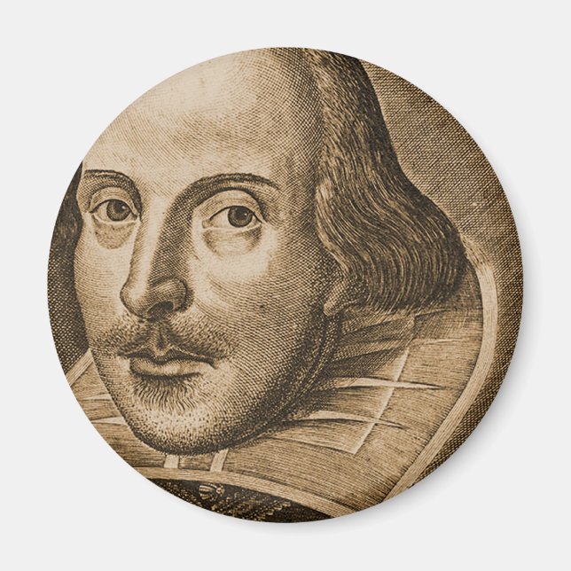 Imã Gravações de Shakespeare Droeshout (Frente)
