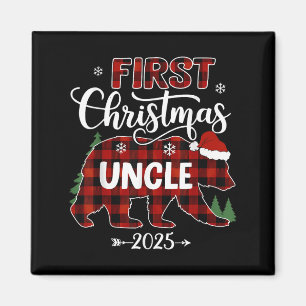 Imã Gravidez Primeiro Natal Tio Red Xadrez Bear San