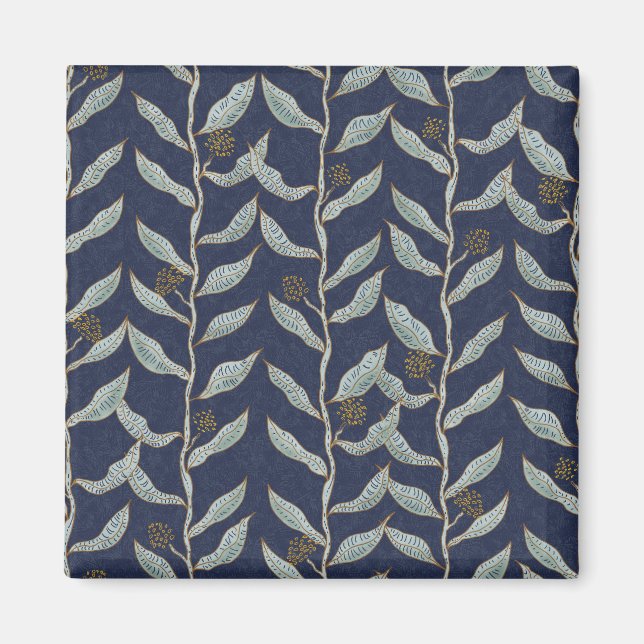 Imã Gray floral vines  (Frente)
