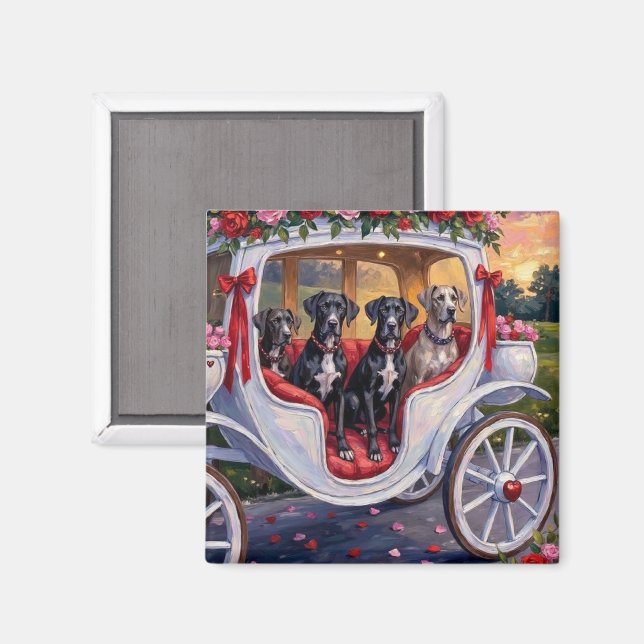 Imã Great Dane Dog Valentine's Day (Front/Back)