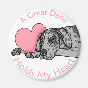 Imã Great dane guardara o coração Merle UC