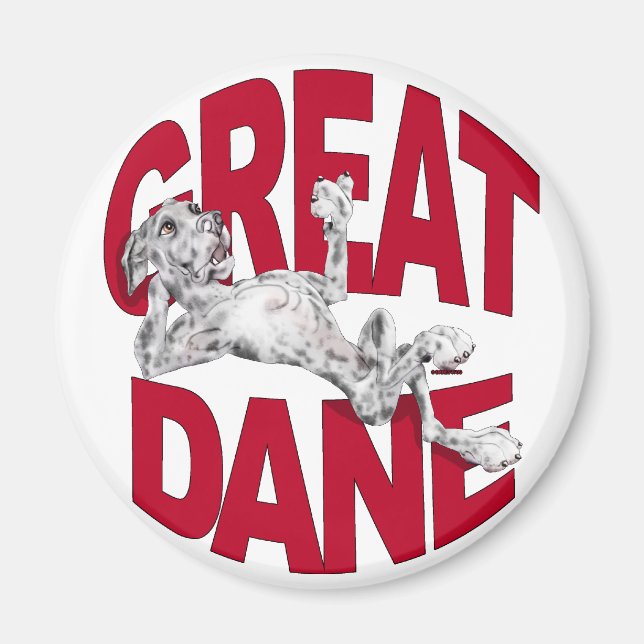 Imã Great Dane Laid Back Merle UC (Frente)