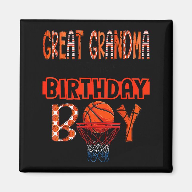 Imã Great Grandma Of The Birthday Boy Basketball Party (Frente)