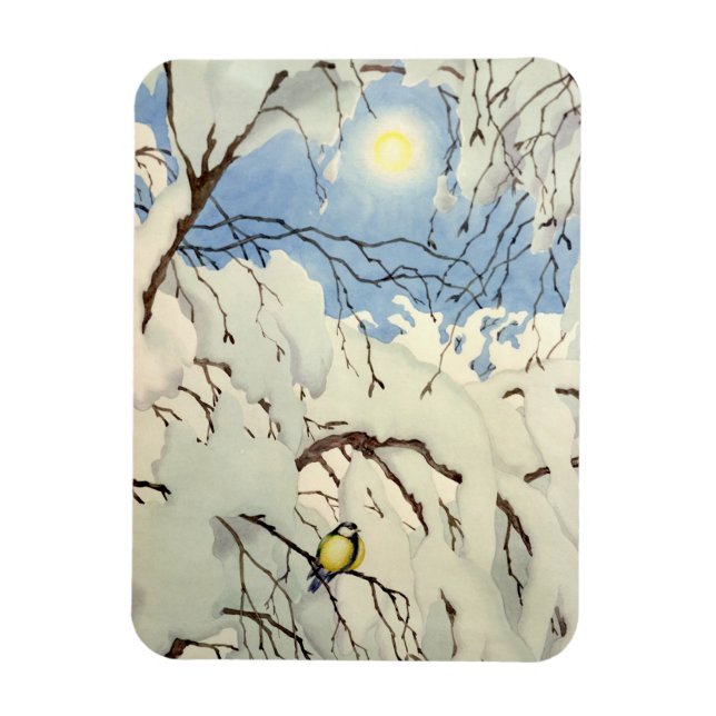 Ímã Great Tit - Theodor Severin Kittelsen (Vertical)