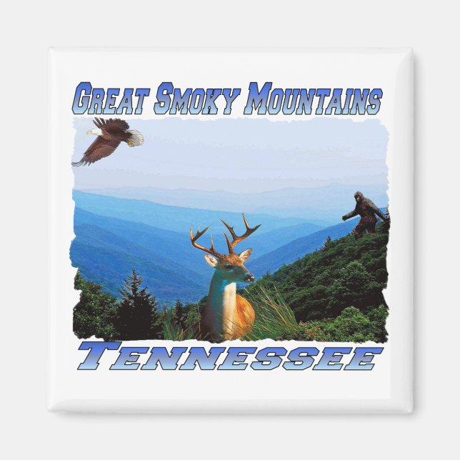 Imã GreatSmokeyMountainMagnet ou Porta copos do Tennes (Frente)