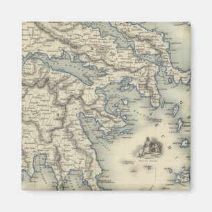 Imã Grécia com mapas indefinidos de Corfu e Stampalia