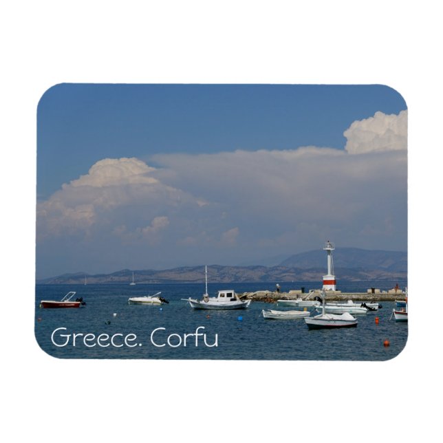 Ímã Grécia, Corfu, Farol Antigo, Magnet (Horizontal)