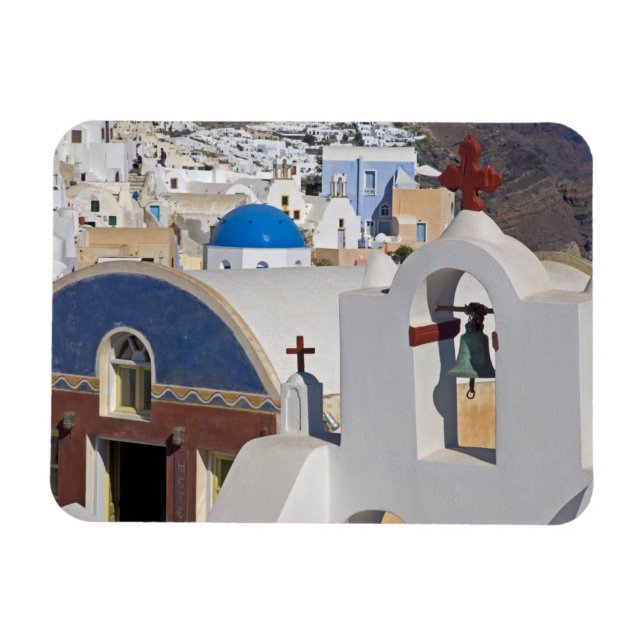 Ímã Grécia e Ilha Grega de Santorini cidade de Oia 5 (Horizontal)