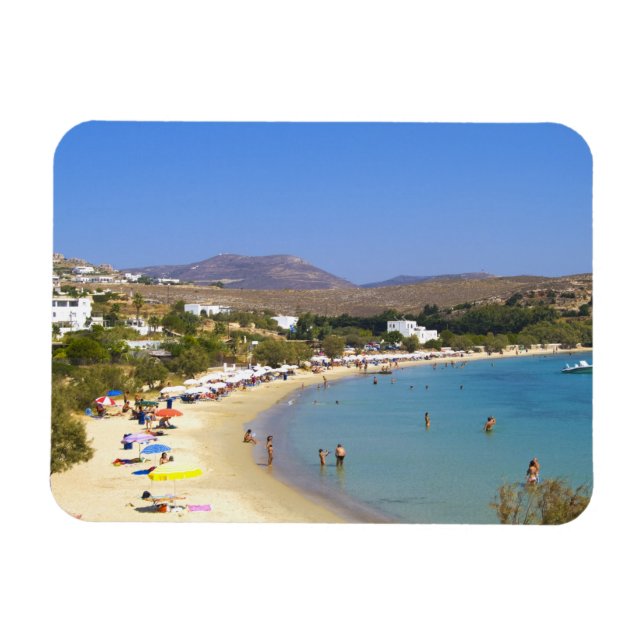 Ímã Grécia, Ilha Paros, Krios Beach de cima (Horizontal)