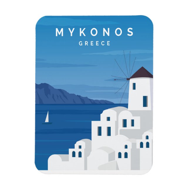 Ímã Grécia Mykonos (Vertical)