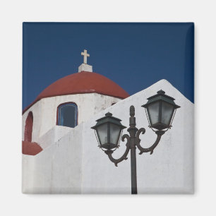 Imã Grécia, Mykonos, Capela com cúpula vermelha e
