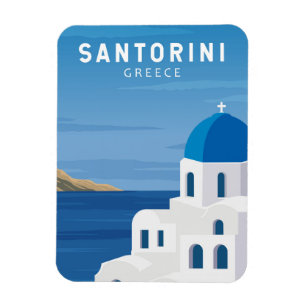 Ímã Grécia Santorini - Vintage