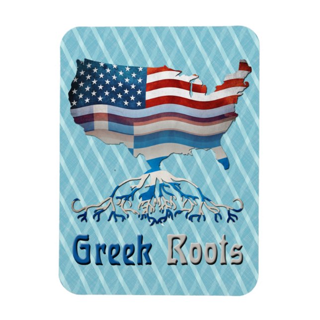 Ímã Greeks Roots American Map Flexi Magnet (Vertical)