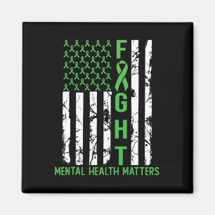 Imã Green American Flag Usa Mental Health Problems